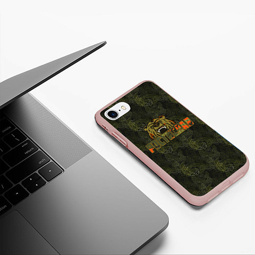 Чехол iPhone 7/8 матовый Ростислав камуфляж / 3D-Светло-розовый – фото 3