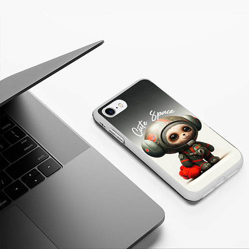 Чехол iPhone 7/8 матовый Cute Space / 3D-Белый – фото 3