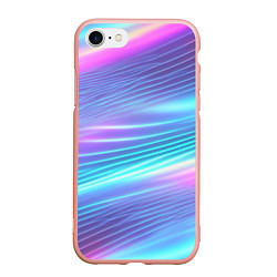 Чехол iPhone 7/8 матовый Голубое сияние, цвет: 3D-светло-розовый