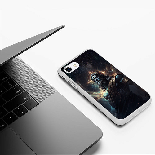 Чехол iPhone 7/8 матовый Cosmic Deity / 3D-Белый – фото 3