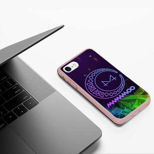 Чехол iPhone 7/8 матовый Mamamoo emblem / 3D-Светло-розовый – фото 3