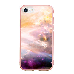 Чехол iPhone 7/8 матовый Аморфное абстрактное космическое красочное небо, цвет: 3D-светло-розовый
