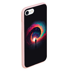 Чехол iPhone 7/8 матовый На пути к новым мирам, цвет: 3D-светло-розовый — фото 2