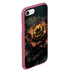 Чехол iPhone 7/8 матовый Midjourney цветок под дождем, цвет: 3D-малиновый — фото 2