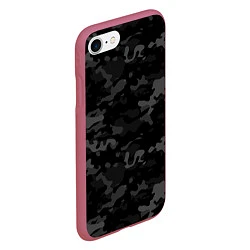 Чехол iPhone 7/8 матовый Ночной камуфляж, цвет: 3D-малиновый — фото 2