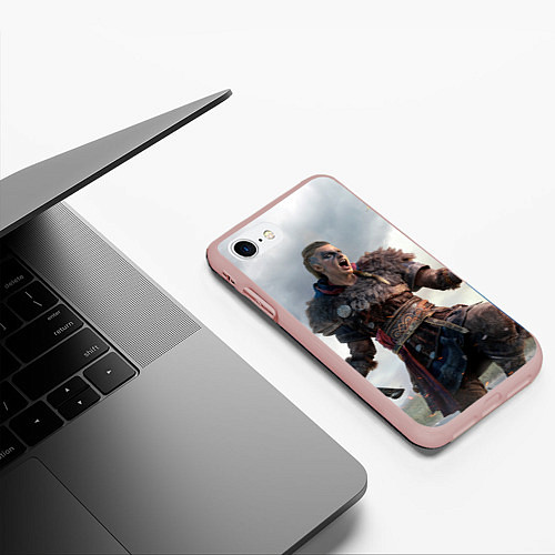 Чехол iPhone 7/8 матовый Assassins Creed Эйвор / 3D-Светло-розовый – фото 3