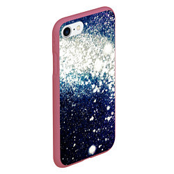 Чехол iPhone 7/8 матовый Необъятные просторы вселенной, цвет: 3D-малиновый — фото 2