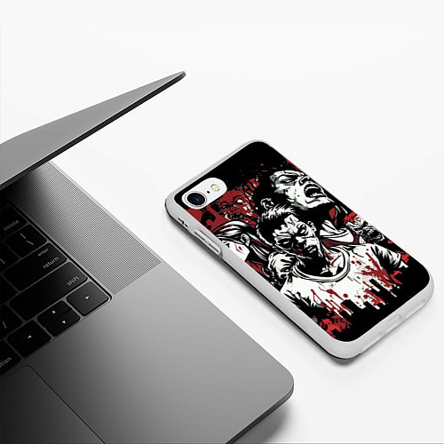 Чехол iPhone 7/8 матовый Resident evil umbrella / 3D-Белый – фото 3