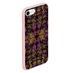 Чехол iPhone 7/8 матовый Цветная психоделика, цвет: 3D-светло-розовый — фото 2
