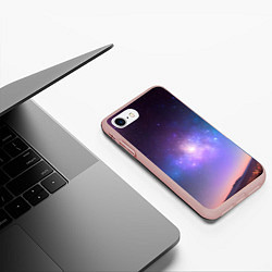 Чехол iPhone 7/8 матовый Вселенная-арт, цвет: 3D-светло-розовый — фото 2