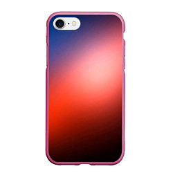 Чехол iPhone 7/8 матовый Космический градиент, цвет: 3D-малиновый
