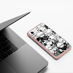 Чехол iPhone 7/8 матовый Кацуки Бакуго - Моя геройская академия, цвет: 3D-светло-розовый — фото 2