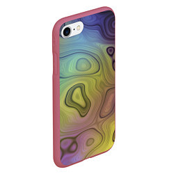 Чехол iPhone 7/8 матовый Абстрактная жидкость, цвет: 3D-малиновый — фото 2