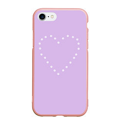 Чехол iPhone 7/8 матовый Лапки Love, цвет: 3D-светло-розовый