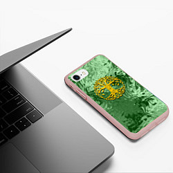 Чехол iPhone 7/8 матовый Талисман древо жизни, цвет: 3D-светло-розовый — фото 2