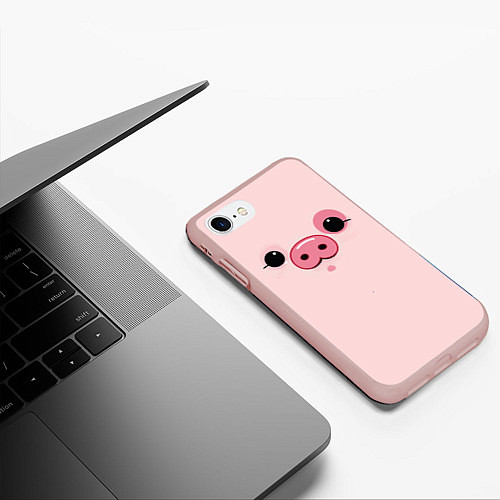 Чехол iPhone 7/8 матовый Пухля / 3D-Светло-розовый – фото 3