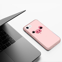 Чехол iPhone 7/8 матовый Пухля, цвет: 3D-светло-розовый — фото 2