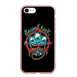 Чехол iPhone 7/8 матовый Monsters of rock, цвет: 3D-светло-розовый