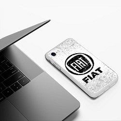 Чехол iPhone 7/8 матовый Fiat с потертостями на светлом фоне, цвет: 3D-белый — фото 2