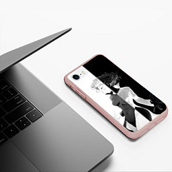 Чехол iPhone 7/8 матовый Тацумаки из ванпанчмена, цвет: 3D-светло-розовый — фото 2