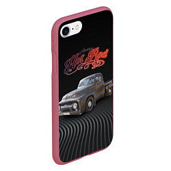 Чехол iPhone 7/8 матовый Хот род на базе модели Ford F-100, цвет: 3D-малиновый — фото 2
