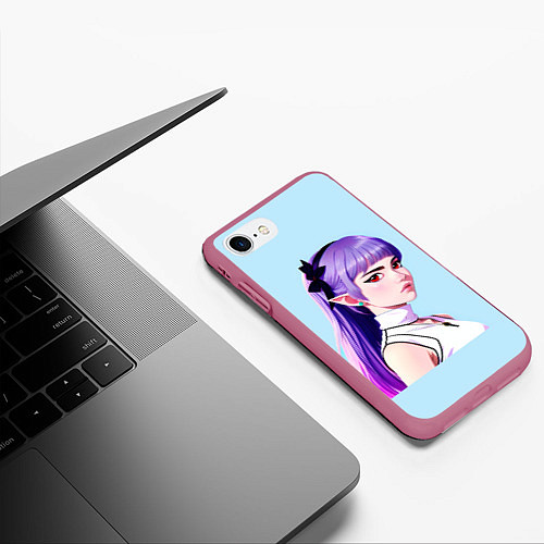 Чехол iPhone 7/8 матовый Elf Grimes / 3D-Малиновый – фото 3