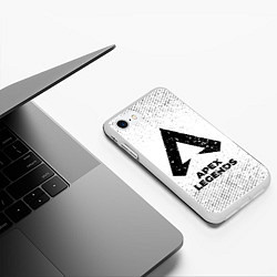Чехол iPhone 7/8 матовый Apex Legends с потертостями на светлом фоне, цвет: 3D-белый — фото 2