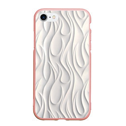Чехол iPhone 7/8 матовый Рельефная стена, цвет: 3D-светло-розовый