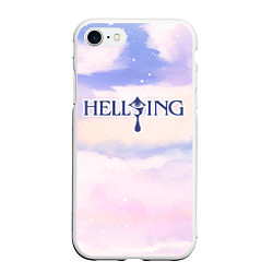 Чехол iPhone 7/8 матовый Hellsing sky clouds, цвет: 3D-белый