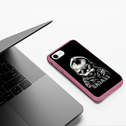 Чехол iPhone 7/8 матовый Badass, цвет: 3D-малиновый — фото 2