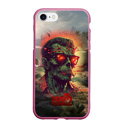 Чехол iPhone 7/8 матовый Dead island 2 zombie, цвет: 3D-малиновый