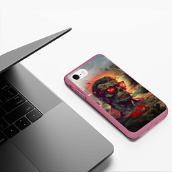 Чехол iPhone 7/8 матовый Dead island 2 zombie, цвет: 3D-малиновый — фото 2