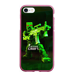 Чехол iPhone 7/8 матовый Strike Craft, цвет: 3D-малиновый