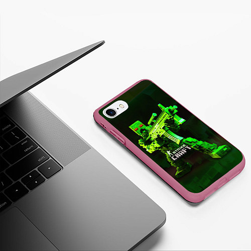 Чехол iPhone 7/8 матовый Strike Craft / 3D-Малиновый – фото 3
