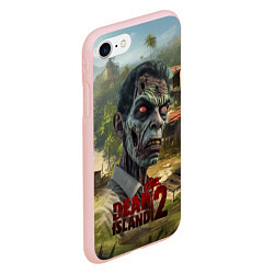 Чехол iPhone 7/8 матовый Zombie dead island 2, цвет: 3D-светло-розовый — фото 2