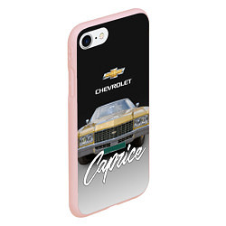 Чехол iPhone 7/8 матовый Американская машина Chevrolet Caprice 70-х годов, цвет: 3D-светло-розовый — фото 2