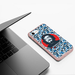 Чехол iPhone 7/8 матовый Егор Летов - Че Гевара, цвет: 3D-светло-розовый — фото 2