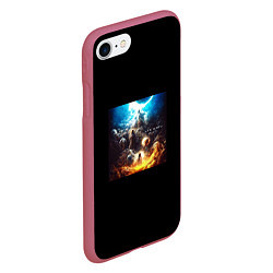 Чехол iPhone 7/8 матовый Джизус - дух мира, цвет: 3D-малиновый — фото 2