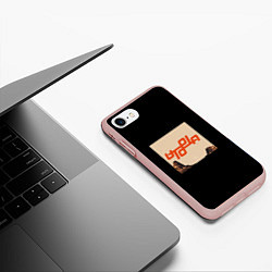 Чехол iPhone 7/8 матовый Трэвис Скотт - utopia, цвет: 3D-светло-розовый — фото 2