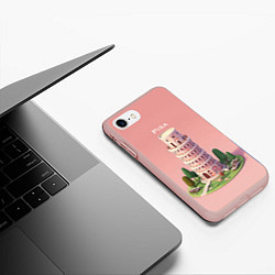 Чехол iPhone 7/8 матовый Pisa Isometric, цвет: 3D-светло-розовый — фото 2