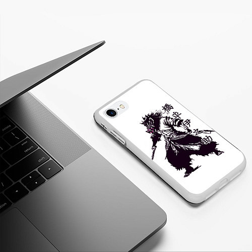 Чехол iPhone 7/8 матовый Inosuke in dark colors / 3D-Белый – фото 3