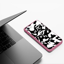 Чехол iPhone 7/8 матовый Форма Team Secret абстракт, цвет: 3D-малиновый — фото 2