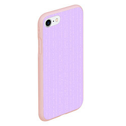 Чехол iPhone 7/8 матовый Мелкая мозаика сиреневый полосы, цвет: 3D-светло-розовый — фото 2