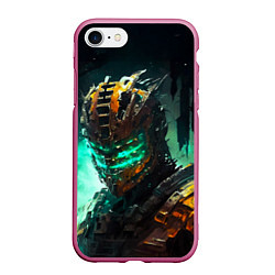 Чехол iPhone 7/8 матовый Dead Space horror, цвет: 3D-малиновый