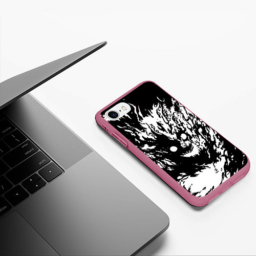 Чехол iPhone 7/8 матовый Dead inside sf / 3D-Малиновый – фото 3