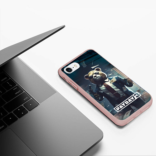 Чехол iPhone 7/8 матовый Payday 3 bear / 3D-Светло-розовый – фото 3