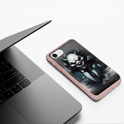 Чехол iPhone 7/8 матовый Payday 3 wolf, цвет: 3D-светло-розовый — фото 2