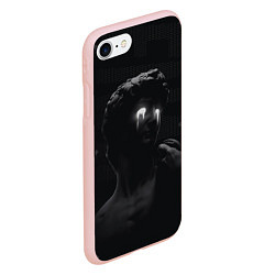 Чехол iPhone 7/8 матовый Статуя Давида Микеланджело, цвет: 3D-светло-розовый — фото 2