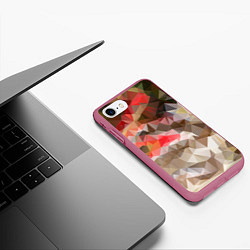 Чехол iPhone 7/8 матовый Pattern style, цвет: 3D-малиновый — фото 2