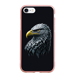 Чехол iPhone 7/8 матовый Орёл от нейросети, цвет: 3D-светло-розовый
